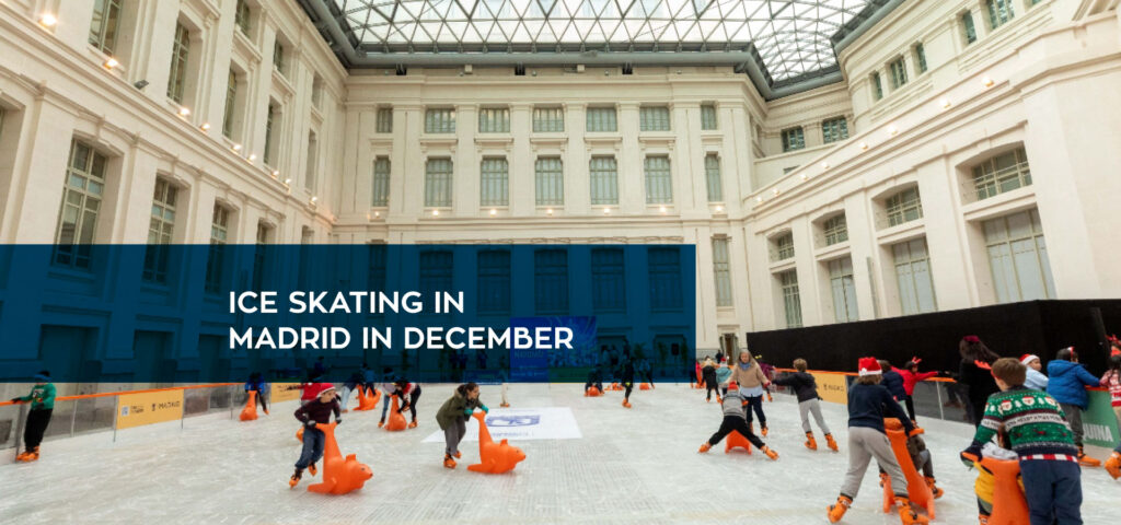 Ice skating in Madrid in December