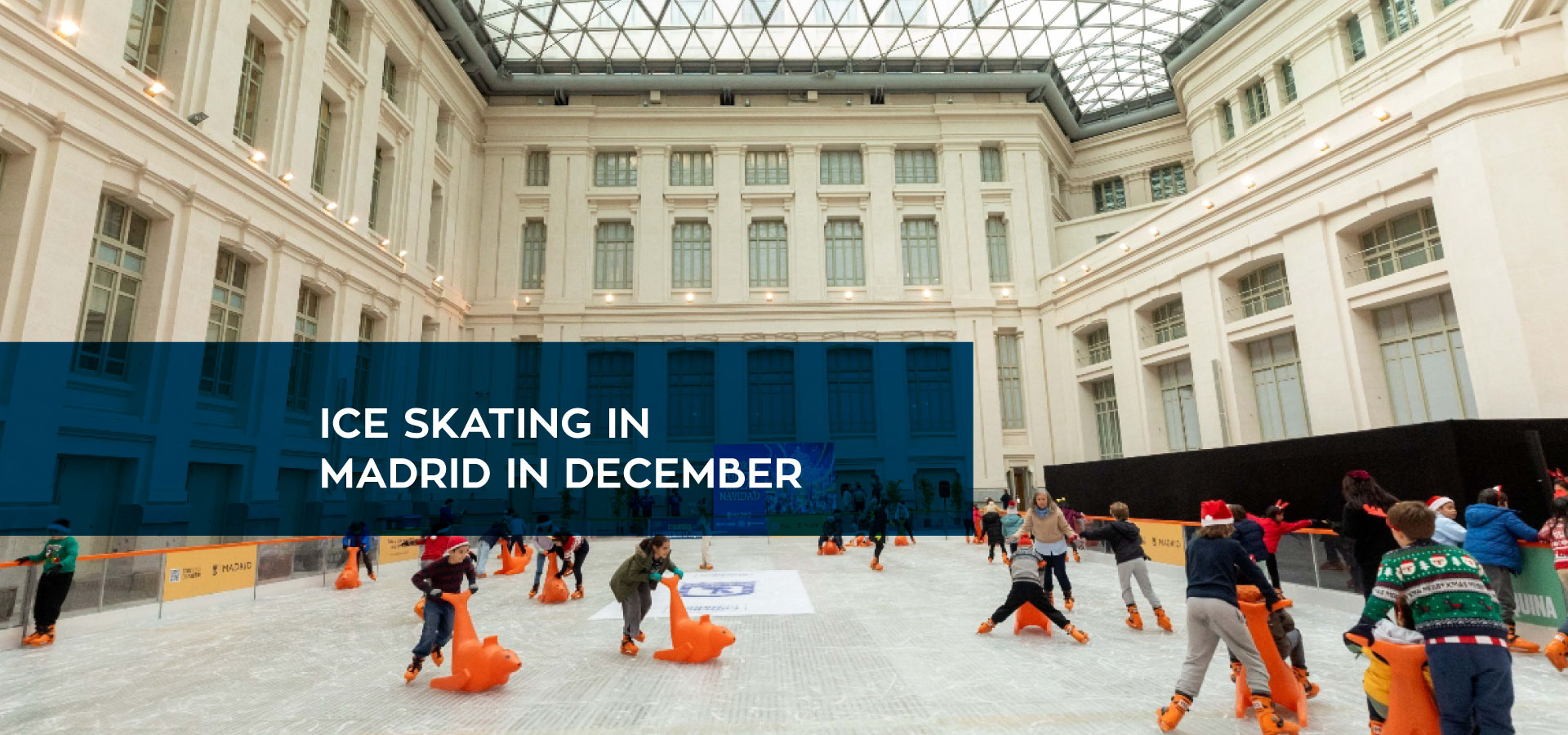 Ice skating in Madrid in December